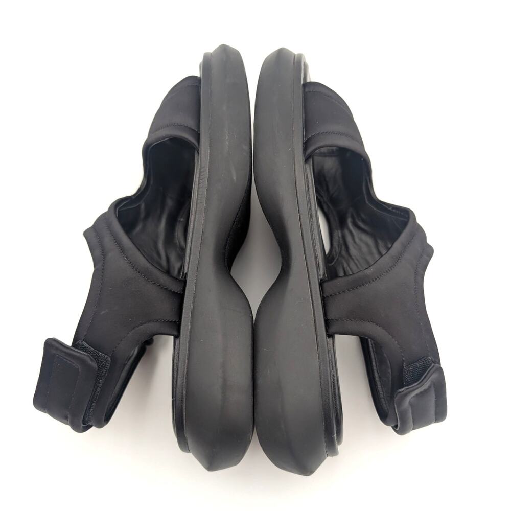 Vince Fresca Strappy Sandal Hook & Loop Open Toe Women's Black Size US6 EU36 - Picture 9 of 12